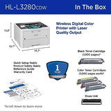 Brother HL-L3280CDW Wireless Compact Digital Color Printer with Laser Quality Output, Duplex, Mobile Printing & Ethernet | Includes 4 Month Refresh Subscription Trial¹, Amazon Dash Replenishment Ready Brother