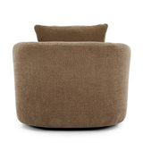 360° Oversized Swivel Nursery Armchair Ergonomic Upholstered Accent Barrel Chair W/Wider Armrests and Big Pillow, Comfy Chenille Boucle Cloud Leisure Sofa Chair for Home Apartment Living Room Bedroom FANYE
