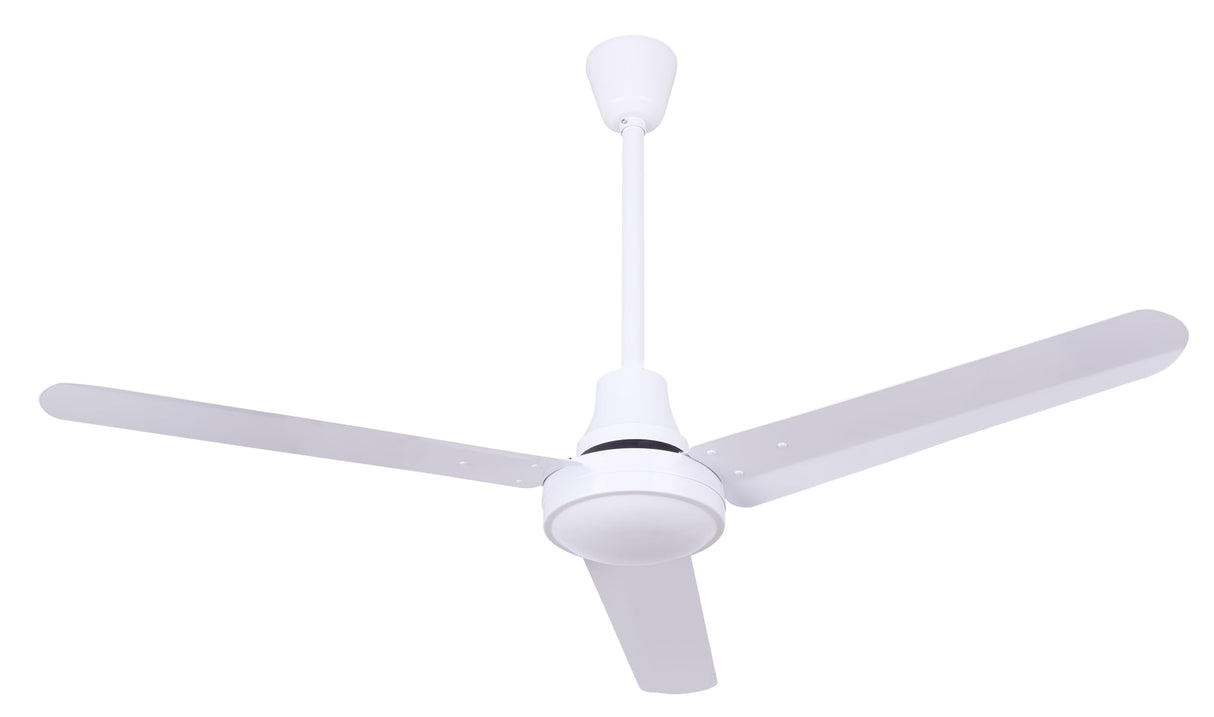 Canarm CP48DW11N 48-Inch Industrial DC Ceiling Fan, High-Performance, Weatherproof, White, Downrod Mount, Energy-Efficient for Indoor & Outdoor Use Canarm
