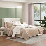 UGG Remina Comforter Set 5 Piece Bed in a Bag with Throw Blanket, Decorative Pillow, Shams, and Reversible Comforter Hypoallergenic Washable Luxury Warm Fluffy Bedding Set, Full/Queen, Brown Birch UGG