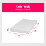 PayLessHere Twin Size Mattress,6 Inch Gel Memory Foam Mattress in a Box,Medium-Firm,Pressure Relief&Temperature Regulation,CertiPUR-US Certified,Fiberglass Free，White PayLessHere