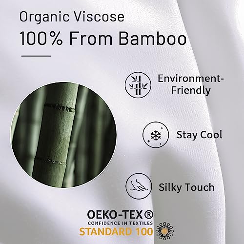 NEXHOME PRO Viscose from Bamboo Cooling Comforter, White Queen Lightweight Down Alternative Cool Natural Organic Duvet Insert, Summer Bedding Blenket Cool for Hot Sleepers,8 Corner Tabs(90"x 90") NEXHOME PRO