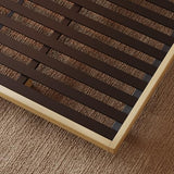 homary Japanese Style Bed Frame, 5.9" Low Profile Tatami Platform Bed Frame with Carbon Steel Slats & Wood-Finished Metal Floor Frame, No Box Spring Needed, Fits King Mattress homary