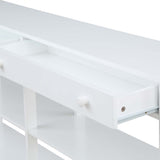 Convenience Concepts Oxford 2-Drawer Console Table with Shelves, 60", White Convenience Concepts