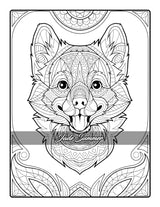 Amazing Dogs Coloring Book: Beautiful Dogs, Adorable Puppies, and Relaxing Designs for Adults and Teens WoodArtSupply