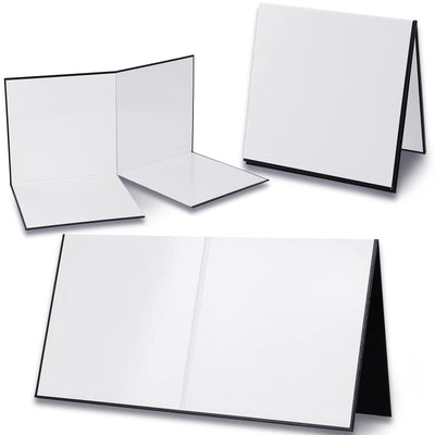 Zhanmai 4 Pcs Folding Blank Game Board, 18" x 18" DIY Create Make Your Own Game Board, Blank Quad Fold Dry Erase Battle for Family School Classroom DIY Activities