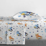 Jay Franco Bluey & Bingo Twin Comforter Set - 5 Piece Bed Set Includes Sheet Set & Pillow Covers - Super Soft Clouds & Stars Kids Bedding Jay Franco