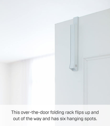 Yamazaki Home 7161 Over The Door Alloy Steel Hooks - Folding Hanging Coat Rack YAMAZAKI