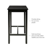 Linon 42 inch Bar Height Pub Claridge Table, Black Linon