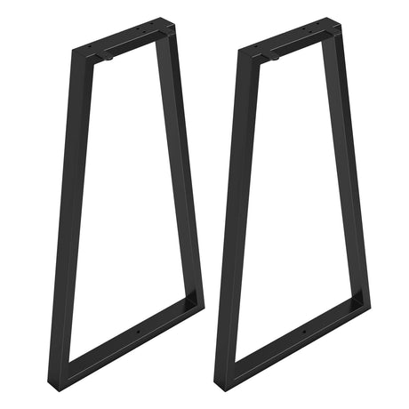 Signstek 28" Trapezoid Metal Table Legs, Heavy Duty Tube Iron Furniture Legs, DIY Stool or Chairs, Coffee Table, Bench, End Table, Desk, Black, Set of 2 Signstek