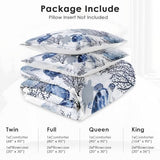 WeCozy Twin Size Comforter Set with Pillowcase, Animal Blue Turtle Sea Coral Soft 2 Pcs Bedding for Kids and Adults Bedroom Bed Decor WeCozy