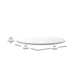Flash Furniture 36" Round Table Reversible Laminate Top, White/Gray Flash Furniture