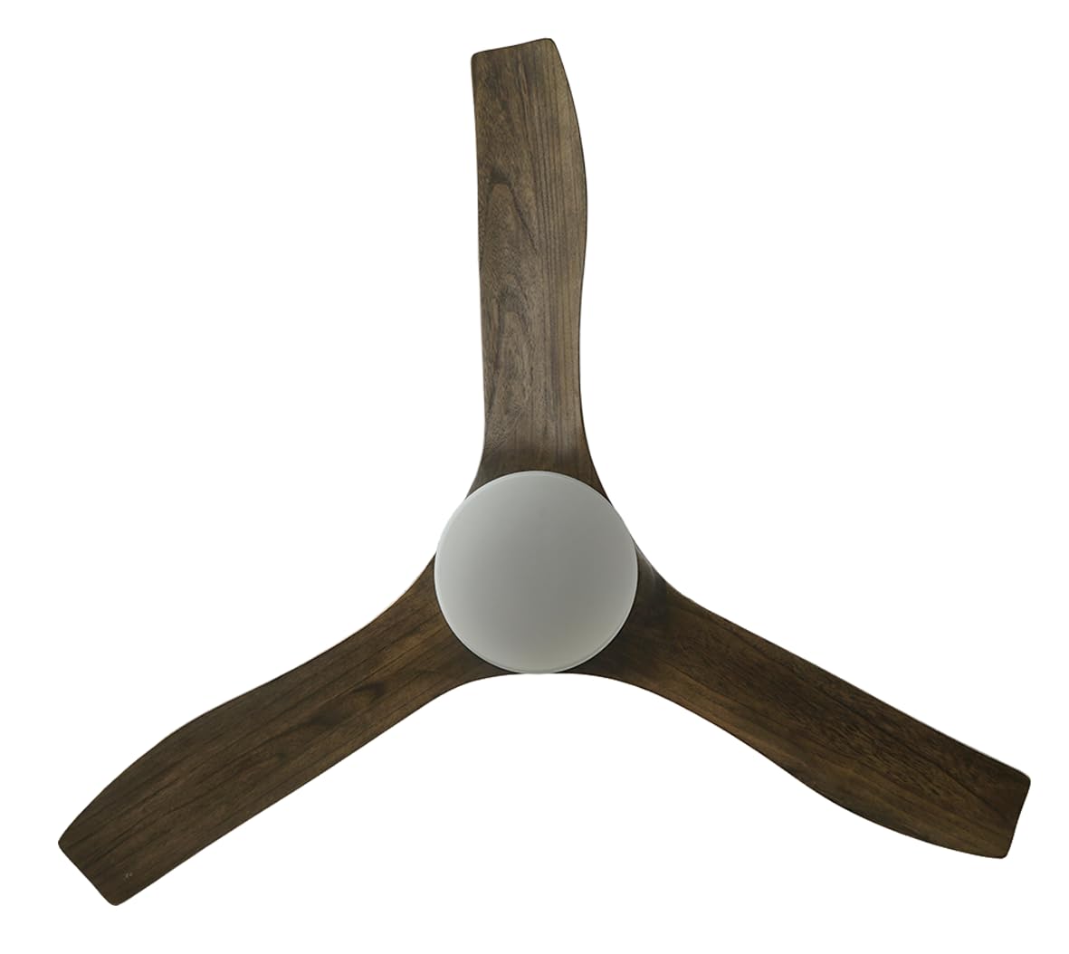 Good Housekeeping Canton (63010-MB) 52" Indoor Ceiling Fan with Carved Wood Blades, Integrated LED, and Remote Control (Matte Black)