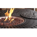 Signature 60 Inch Propane Fire Pit Dining Table by Darlee - Antique Bronze Darlee