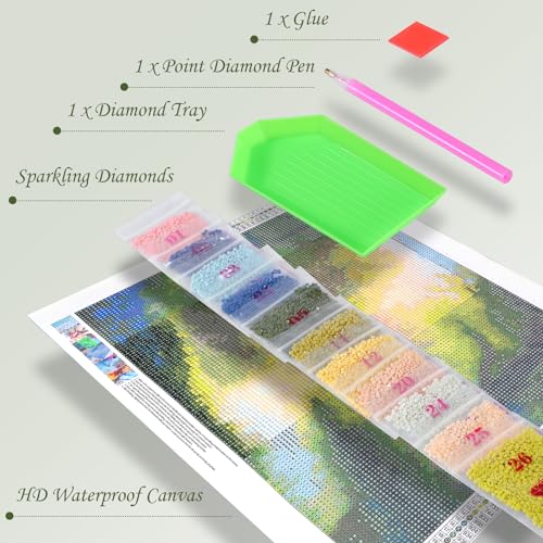 YEEIFFD 5D Adult Diamond Painting Kit Light Phoenix Diamond Painting Full Diamond Gemstone Painting Suitable for Relieving Emotions Phoenix Diamond Dots Art Crafts 12x16inch YEEIFFD
