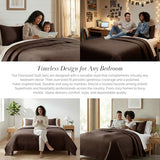 Southshore Fine Living, Inc. Twin XL Bedspread Quilt Set, Dorm Room Bedding Essentials, Stain Resistant, Machine Washable Bed Spread, XL/Twin Brown Comforter Set w/Pillow Sham, Chocolate Brown Southshore Fine Living, Inc.