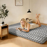 Premium Foam Japanese Futon Floor Mattress Full Size 54"x 80",100% High Density Foam Comfortable Floor Mattress,3.2" Thicken Foldable Sleeping Pad,Dormitory Tatami Mat,for Adult and Kids (Gray) Vibe bear