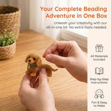 Zoxksho Beaded Animal Kit - Tiny 3D Beaded Animal DIY Kit, Embroidery Making Kit for Beginners for Adults with Instructions, Storage Box (Bouquet 02)