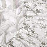 Tommy Bahama - Queen Sheets, Cotton Percale Bedding Set, Crisp & Cool, Stylish Bedding Set (Vintage Map Brown, Queen) Tommy Bahama