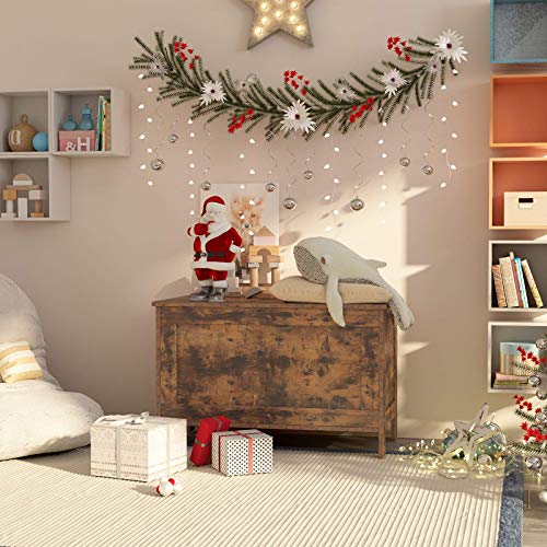 HOOBRO Toy Box, Retro Wooden Look Storage Chest with Safety Hinge, Entryway Storage Bench Supports 220 lb, 29.9 x 15.7 x 18.9 Inches Toy Chest Organizer, Easy Assembly (Rustic Brown) BF75CW01G1 HOOBRO