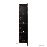 SSLine 67" LED 4-Tier Modern Bookshelf with Adjustable Shelves and Storage Cabinet SSLine