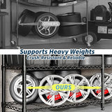 GAOMON 59" W Storage Shelves Metal Shelving Unit, 1060 LBS Heavy Duty Wire Shelving 4-Tier L-Shaped Storage Rack with Adjustable Shelf for Pantry Kitchen Corner Bedroom GAOMON