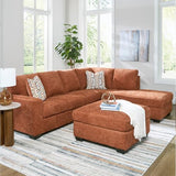 Signature Design by Ashley Aviemore Casual L-Shaped 2-Piece Sectional with Chaise for Living Room, Orange Signature Design by Ashley