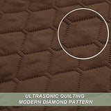 Exclusivo Mezcla Reversible Full Queen Quilt Bedding Set with Pillow Shams, Lightweight Quilts Queen Size, Soft Bedspreads Bed Coverlets for All Seasons - (Chocolate Brown, 90"x96") Exclusivo Mezcla