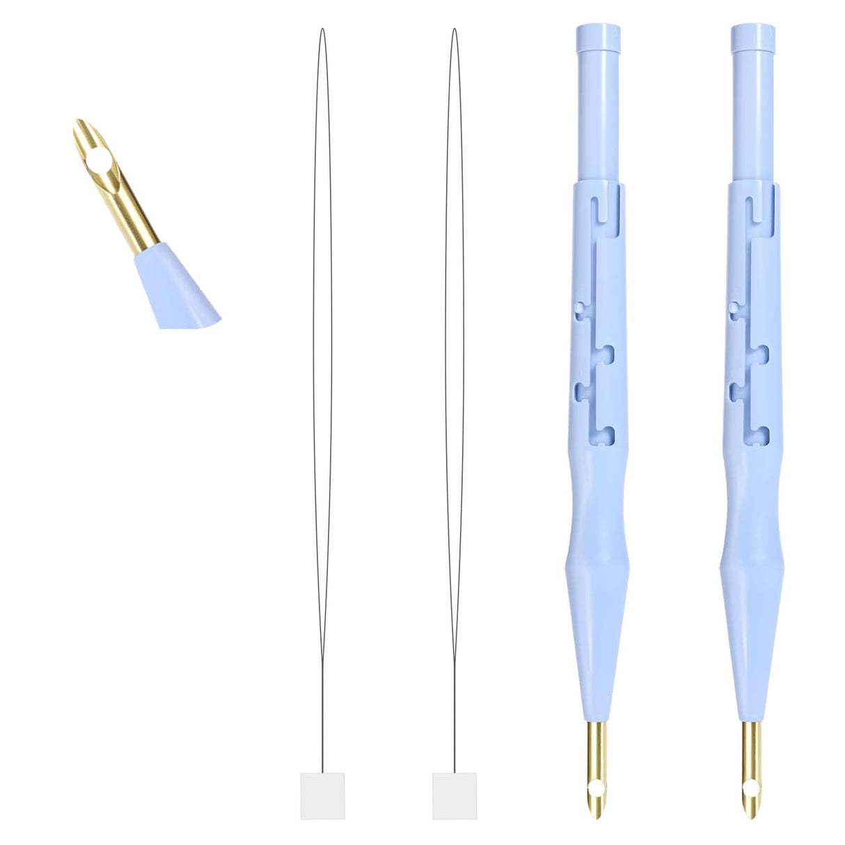 2 Pack Adjustable Felting Threader Needle Embroidery Punch Needle Pen Tool for DIY Handmade Art Crafts Embroidery Rug Stitching Applique Embellishment Tucnoeu