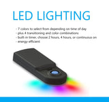 Koller Products Plastic 6-Gallon AquaView 360 Aquarium Kit for Tropical Fish, Betta Fish with LED Lighting and Power Filter Clear, 4-Piece Set Koller Products