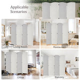 Rose Home Fashion 6 ft Tall Room Divider, Room Dividers and Folding Privacy Screens, 15.7in Privacy Screen 4 Panel Partition Temporary Wall Separation for Private, White Rose Home Fashion