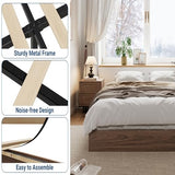 GarveeHome Full Size Wood Platform Bed Frame, Wooden Bed Frame Without Headboard, Wood Slat Support, No Box Spring Needed, Easy Assembly GarveeHome