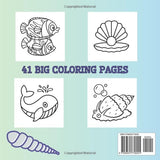 Ocean Life: Coloring Book for Adults and Kids, Bold and Easy Designs for Relaxation with Animals Sea (Bold & Easy Coloring) WoodArtSupply