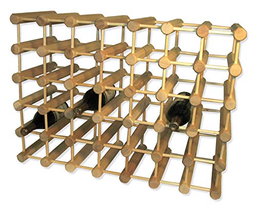 J.K. Adams Ash Wood Modular Stackable Wine Rack Storage Holder with Natural pins, 40 Bottle J.K. Adams