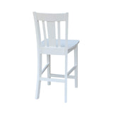 International Concepts San Remo Counter Stool-24 Seat Height Chair, White IC International Concepts