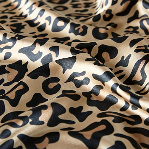 HENGWEI Satin Sheet Set Queen Size, 4 Pieces Silky Bed Sheets with Deep Pocket, Luxury Soft Bedding Set Breathable and Cooling for Hair and Skin, 1 Flat Sheet, 1 Fitted Sheet, 2 Pillow Case HENGWEITEXT