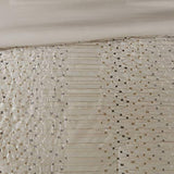 Madison Park Camelia Cozy Comforter Set-Trendy Design All Season Down Alternative Luxury Bedding with Matching Shams, Decorative Pillows, California King (104 in x 92 in), Natural 8 Piece Madison Park