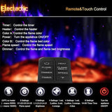 Electactic 24Inch Electric Fireplace Stove, Free-Standing Infrared Fireplace Stove, Controllable 3D Flame, 4 Variable Flame&Log Colors, 1500w, 5100BTU,TC(50℉-99℉),Black,23.5" L X 10.7" W X 24.3" H Electactic