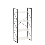 YITAHOME 4-Tier Bookshelf, Modern Free Standing 4 Shelf Bookcases and Bookshelves, Open Display Storage Book Shelves Book Rack Organizer Standing Shelving for Living Room Home Office, White YITAHOME