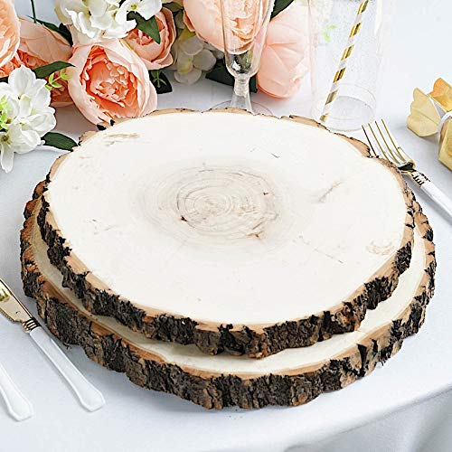 BalsaCircle 11-15-Inch Wide Natural Round Poplar Wooden Slices Party Tabletop Centerpieces - Wedding Party Crafts Home Decorations - WoodArtSupply