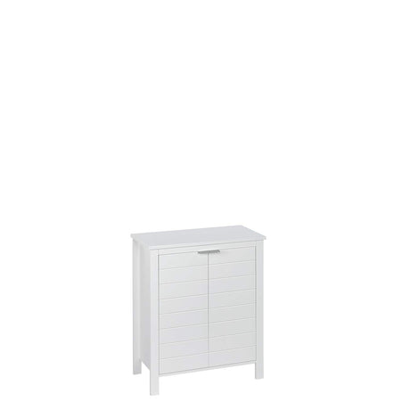 RiverRidge Madison Two Door Floor Bathroom Storage Cabinet Freestanding Linen Cabinet with 3 Shelves and Double Doors Bathroom Cabinet for Towel Storage RiverRidge