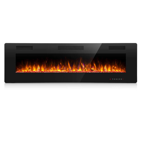 Antarctic Star 36 Inch Electric Fireplace in-Wall Recessed and Wall Mounted, Fireplace Heater and Linear Fireplace with Multicolor Flame, Timer, 750/1500W Control by Touch Panel & Remote Antarctic Star