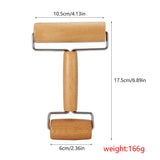 Watris Veiyi Small Rolling Pin, Wooden Dough Roller, Non-Stick Pizza Roller, Dough Baker Roller Set for Home Kitchen Baking Cooking(4.13in, 2.36in)… Watris Veiyi