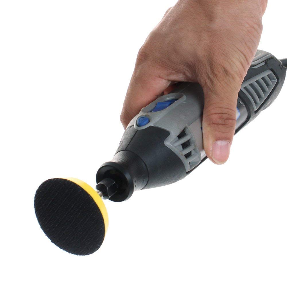 AUTOTOOLHOME 100 Pack 2 inch Sanding Discs Kit with Polishing Pads Plate 40 60 80 100 120 150 180 240 320 400 Grit Sandpapers for Drill Grinder Rotary Tool AUTOTOOLHOME