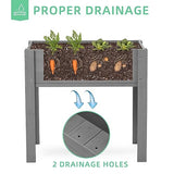 31x31x16 inch Raised Garden Bed with Legs, Elevated Wooden Planter Box for Outdoor Plants Flowers Fruits Vegetable Herb Growing Mederla