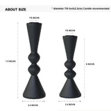 SDALI HOME 2 Candle Holder Black Candlestick Holders-Taper Candle Holders for Candlesticks Set of 2,Double Modern Wooden Small Candle Sticks Candle Holder for Decor（7.5"/6" H） SDALI HOME