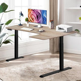 Fromann Standing Desk Frame Electric Height Adjustable Desk Legs Sit Stand Up Table Base Dual Motor L Shaped Corner with USB for Home and Office (Black) Fromann