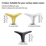 GOSCHE 4 Inch Metal Furniture Legs Black, Legs for Furniture Set of 4, Modern Style Replacement Couch Legs for Dresser Chair Bed Cabinet Table Ottoman Cupboard DIY Replacement Sofa Feet GOSCHE
