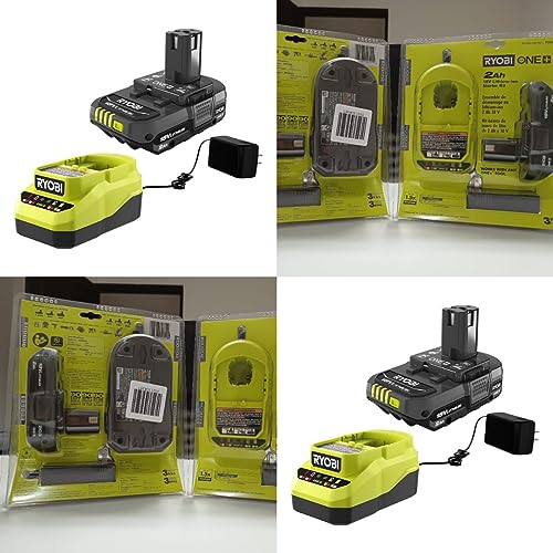 Ryobi One+ 18v Lithium Ion 2.0ah Battery and Charger Kit, Extreme Weather Performance Fast Charging Under 1 hour RYOBI