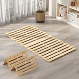 DoCred Solid Pine Wood Foldable Slatted Bed, Japanese Floor Bed Frame Moisture-Proof, Beds Plate for Japanese Floor Futon Mattress, Guest Tatami Mat, Floor Sleep Bedding,Twin DoCred